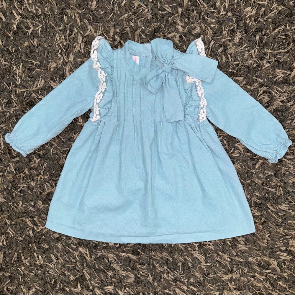 100% Cotton Bonnie Baby Girls Ruffle Dress Size 12 months